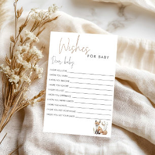 Woodland baby Shower Wishes For baby