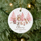  Woodland Baby's 1ST Christmas 2 Sided Photo