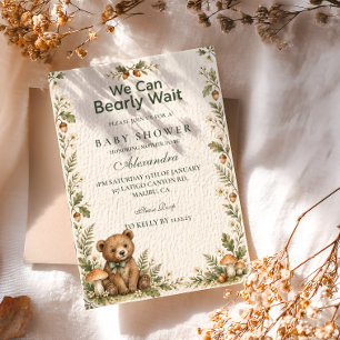 Woodland Bear Baby Shower Invitation