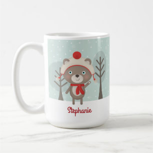 Woodland Bear Christmas Coffee Mug