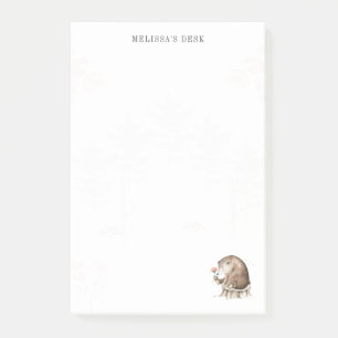 Woodland Bear Modern Stylish Watercolor Post-it Notes