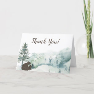 Woodland Bear Thank You Card
