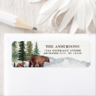 Woodland Bear Watercolor  Return Address