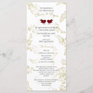 Woodland Birds and Gold Foliage Red Program