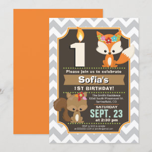 Woodland Birthday Invitation