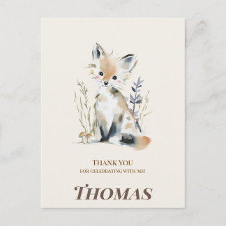Woodland Birthday Thank You Card