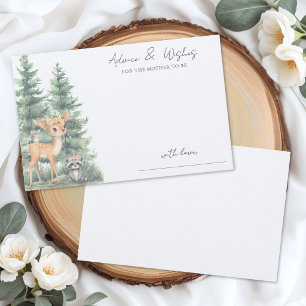 Woodland Boho Baby Shower Advice Card