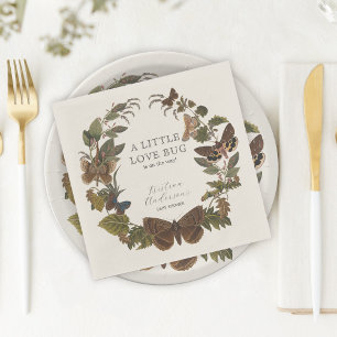 Woodland Botanical Little Love Bug Baby Shower Napkin