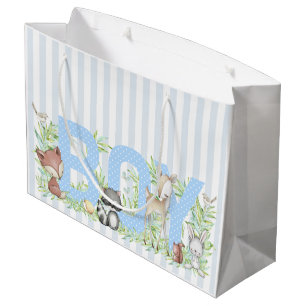 Woodland Boy Baby Shower Large Gift Bag