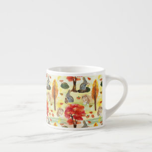 Woodland Bunny Rabbit Watercolor Espresso Cup