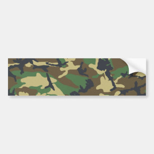 Woodland Camo Bumper Sticker
