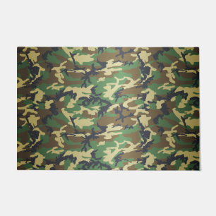 Woodland Camo Camouflage Pattern Doormat