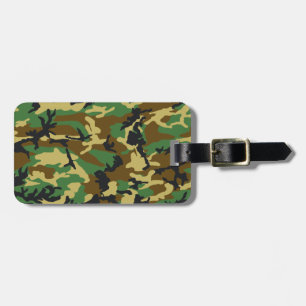 Woodland Camo Pattern Luggage Tag