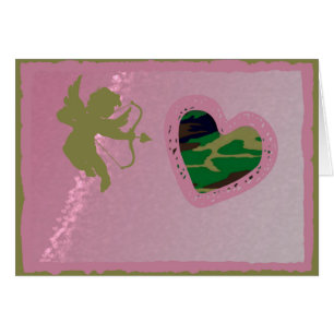 Woodland Camo Valentine Coeurs Saint-Valentin Sain