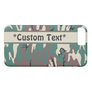 Woodland Camo w/ Custom Text iPhone 8 Plus/7 Plus Case