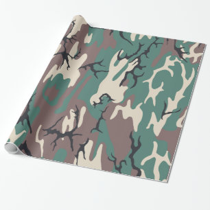Woodland Camo Wrapping Paper