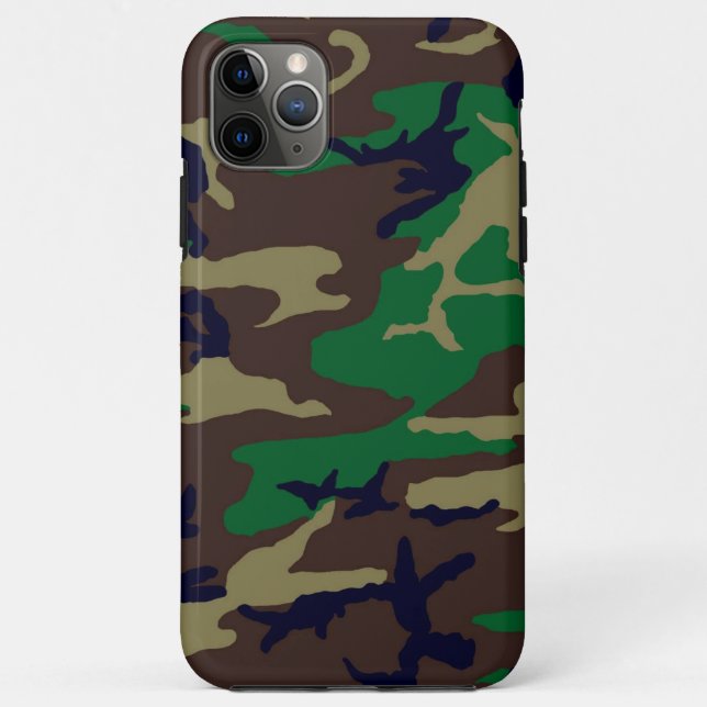 Woodland Camouflage Apple iPhone 11 Pro Max Case (Back)