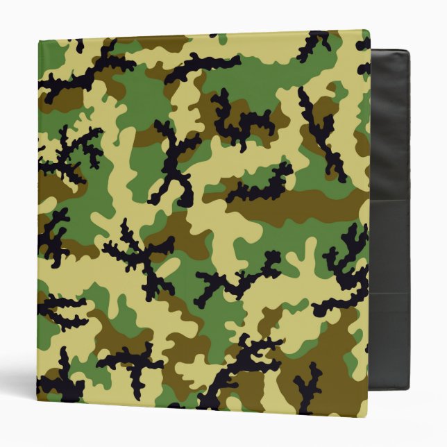 Woodland camouflage binder (Front/Inside)