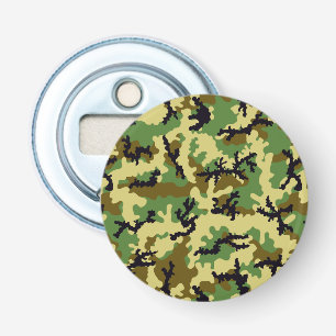 Woodland camouflage bottle opener