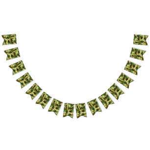 Woodland camouflage bunting flags