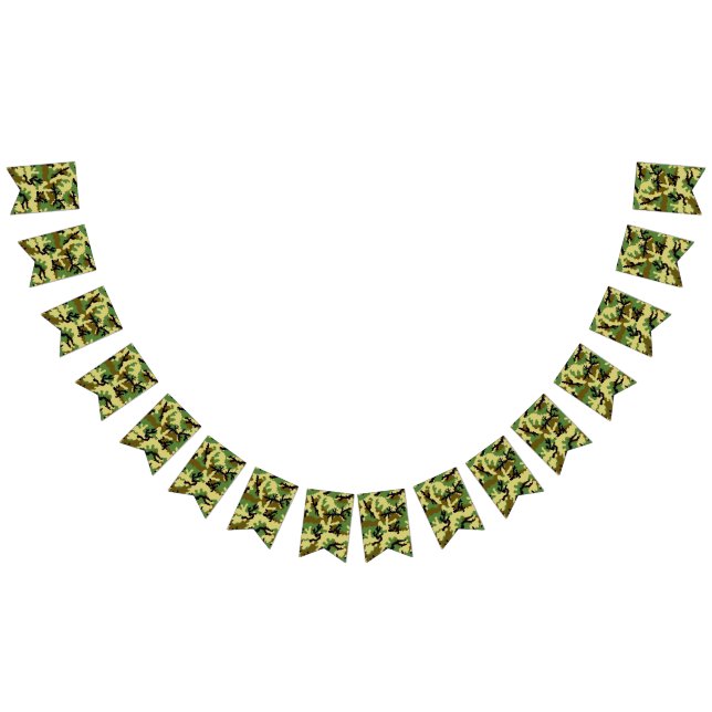 Woodland camouflage bunting flags (All)