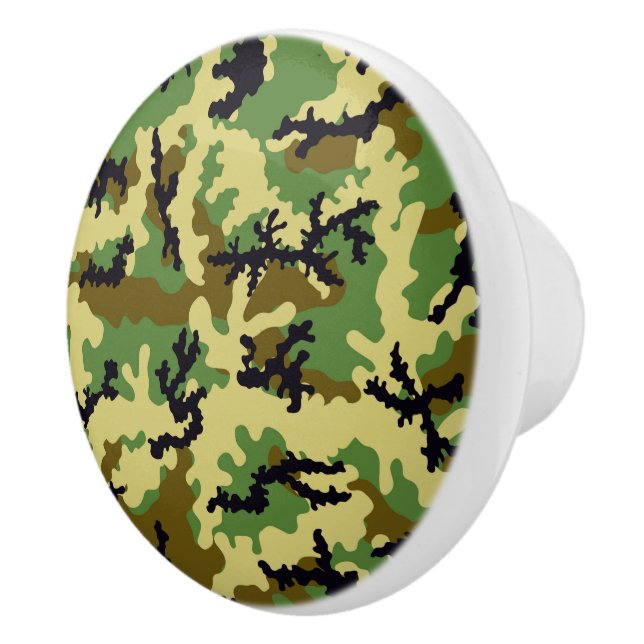 Woodland camouflage ceramic knob (Right)