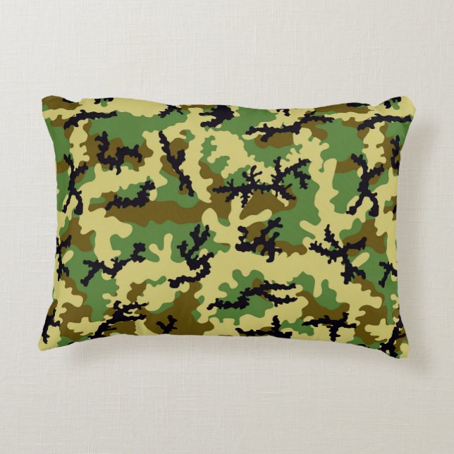 Woodland camouflage decorative pillow (Back)