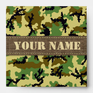Woodland camouflage envelope