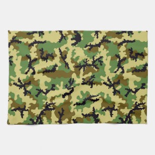 Woodland camouflage kitchen towel