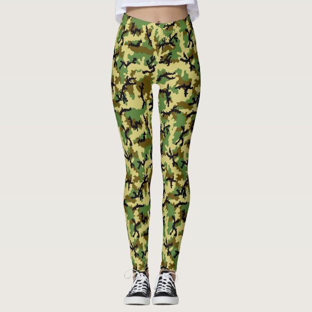 Woodland camouflage leggings (Front)