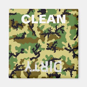 Woodland camouflage magnet