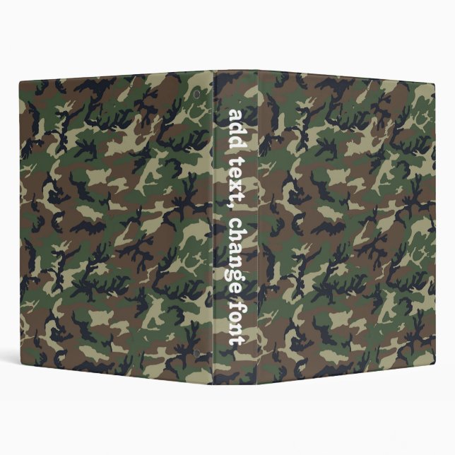 Woodland Camouflage Military Pattern Binder (Background)