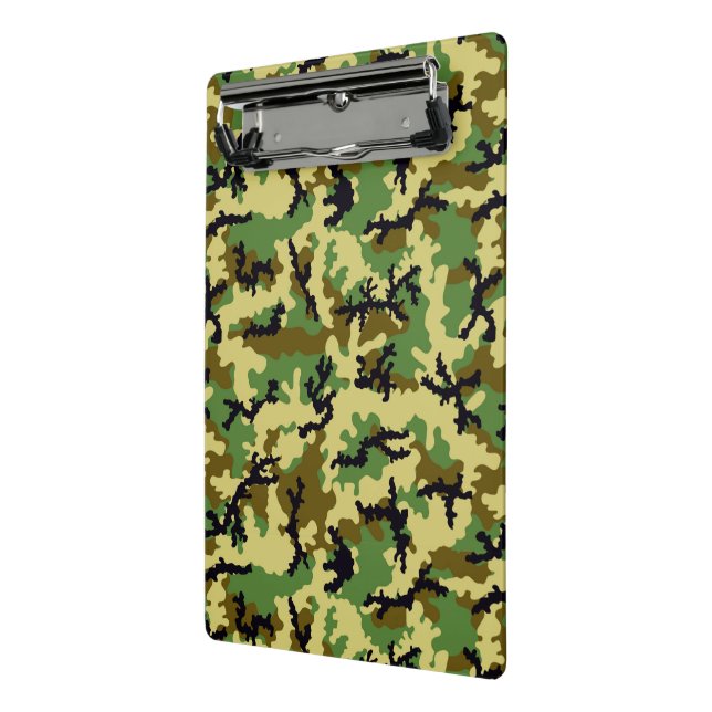 Woodland camouflage mini clipboard (Angled2)