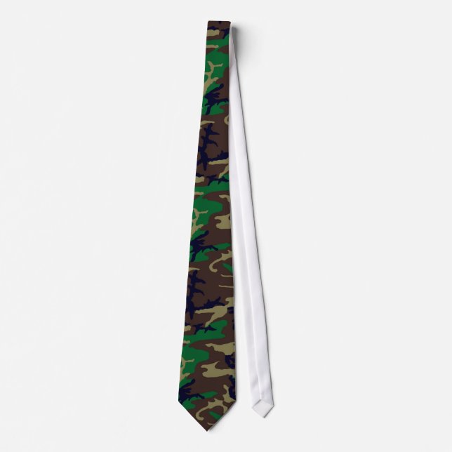 Woodland Camouflage Neck Tie (Front)