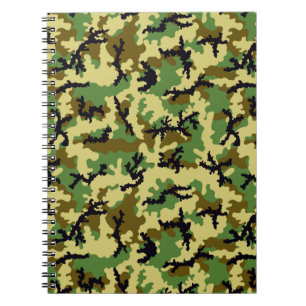 Woodland camouflage notebook