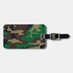 Woodland Camouflage Personalized Luggage Tag