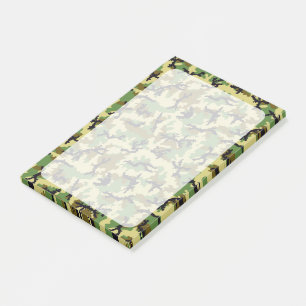 Woodland camouflage post-it notes