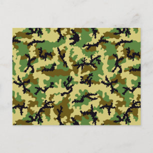 Woodland camouflage postcard
