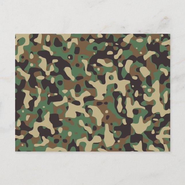 Woodland Camouflage Postcard (Front)