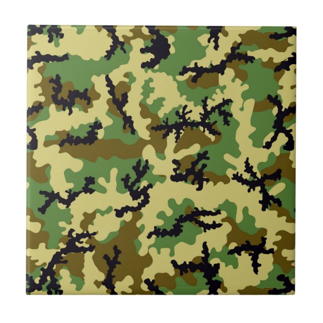 Woodland camouflage tile (Front)