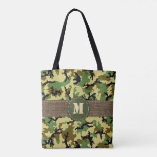 Woodland camouflage tote bag