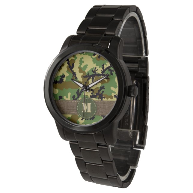 Woodland camouflage watch (Angled)