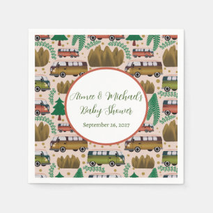 Woodland Camper Baby Girl Shower  Napkin