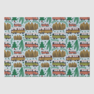 Woodland Camper Blue Tissue Paper