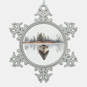 Woodland Canoe Holiday Ornament