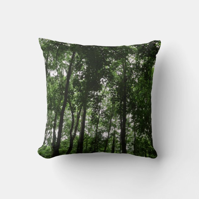 Woodland Canopy 02 Throw Pillow (Front)