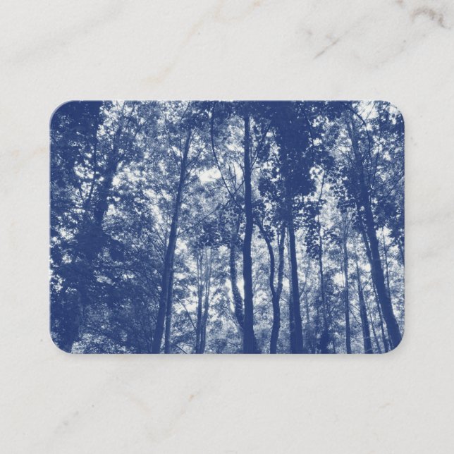Woodland Canopy - Cyanotype Effect Business Card (Front)