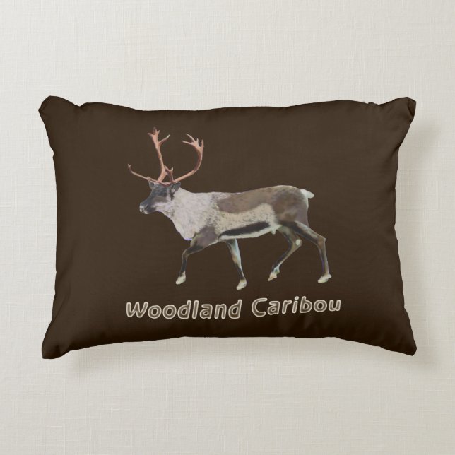 Woodland Caribou Decorative Pillow (Front)