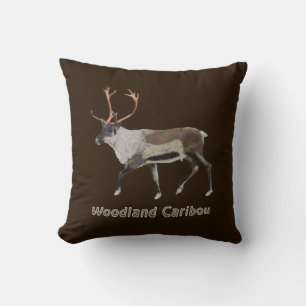 Woodland Caribou Throw Pillow