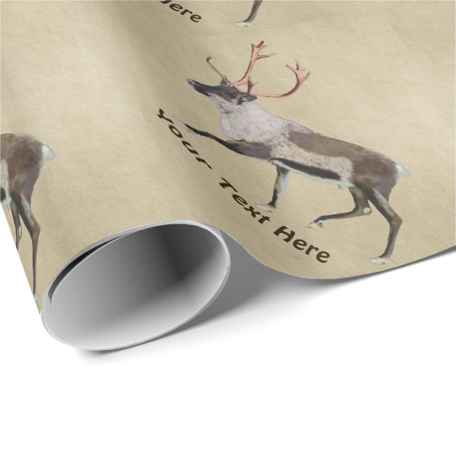 Woodland Caribou Wrapping Paper (Roll Corner)